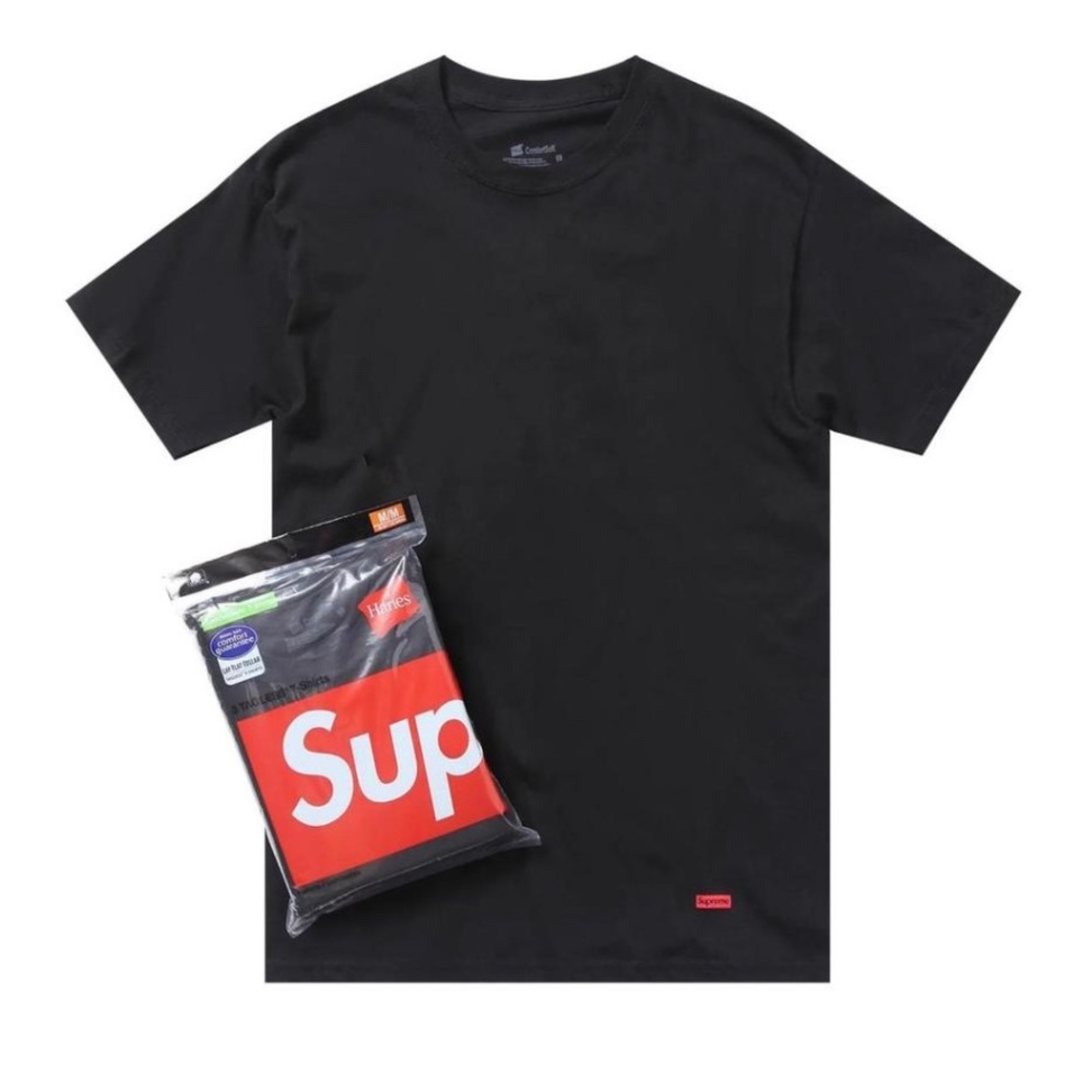 Supreme x Hanes Black T-Shirt